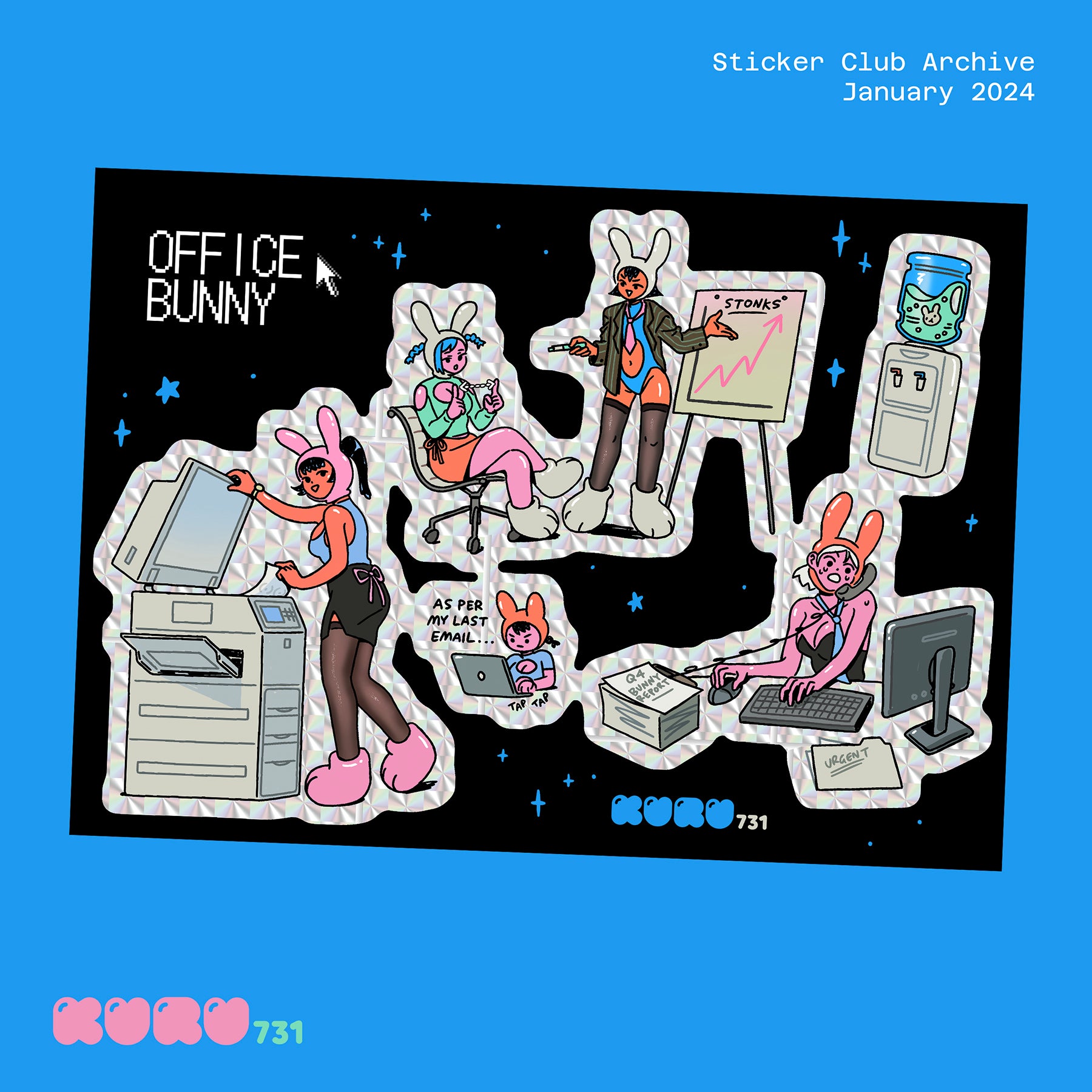 Bunny Office Sticker Sheet
