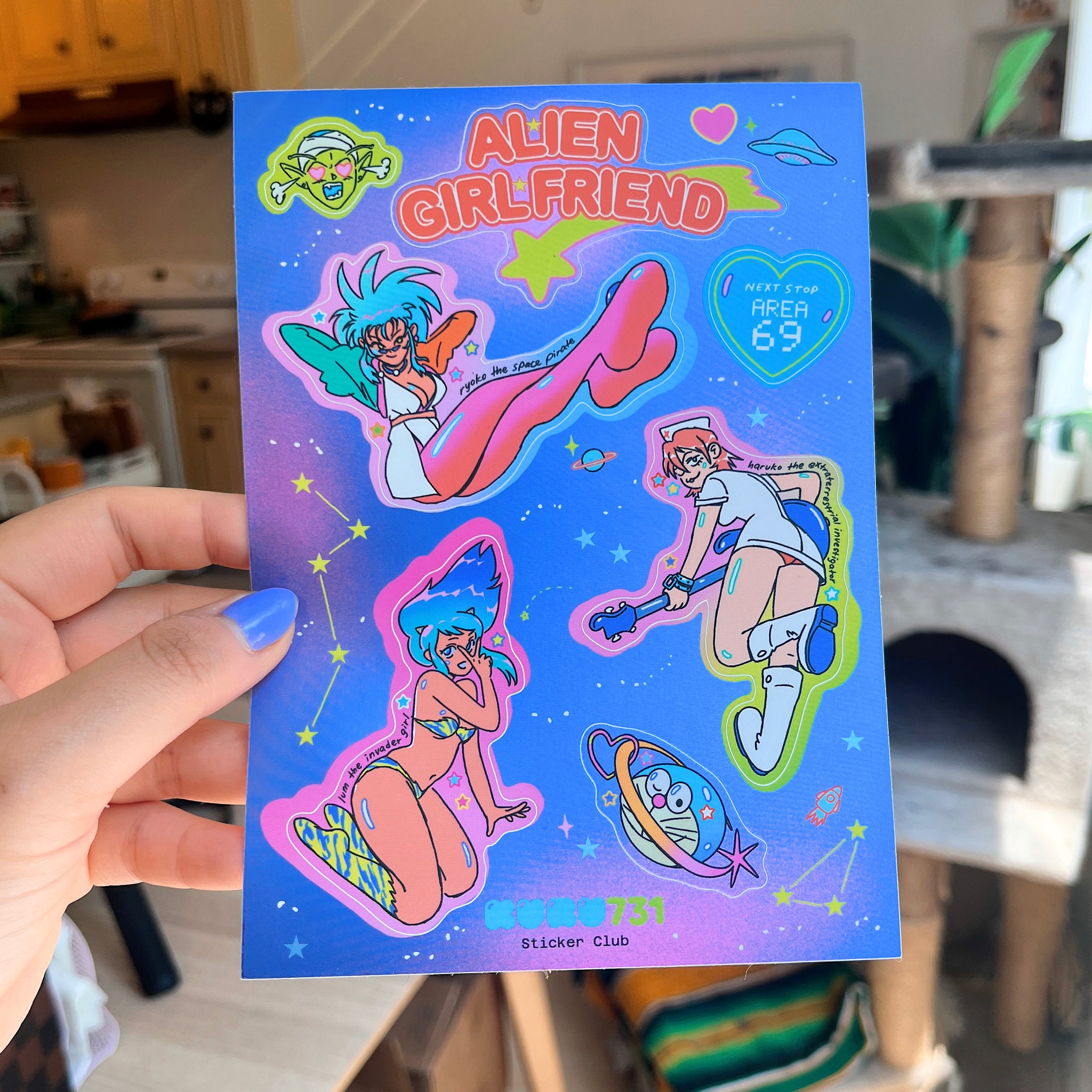 Alien Girlfriend Sticker Sheet