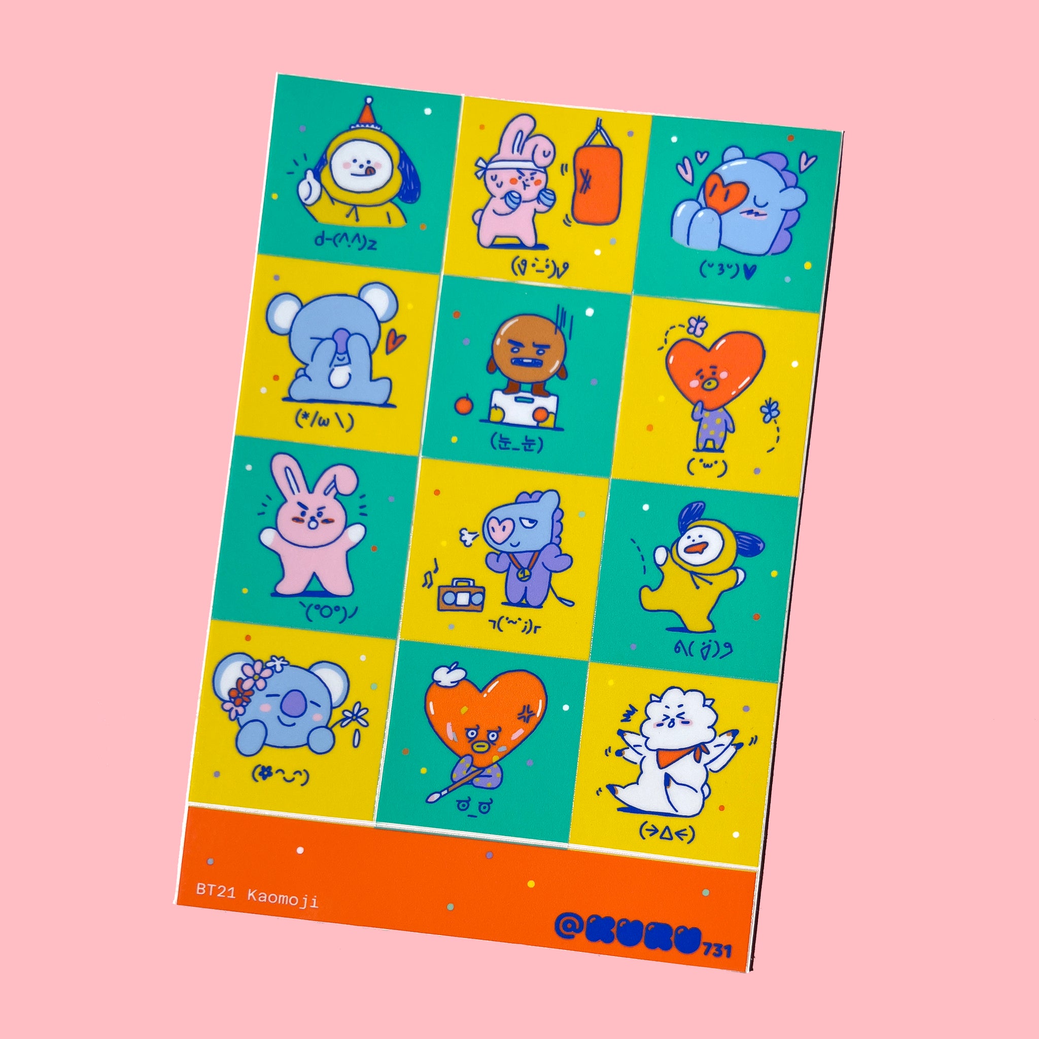 BT21 Emoji Sticker Sheet
