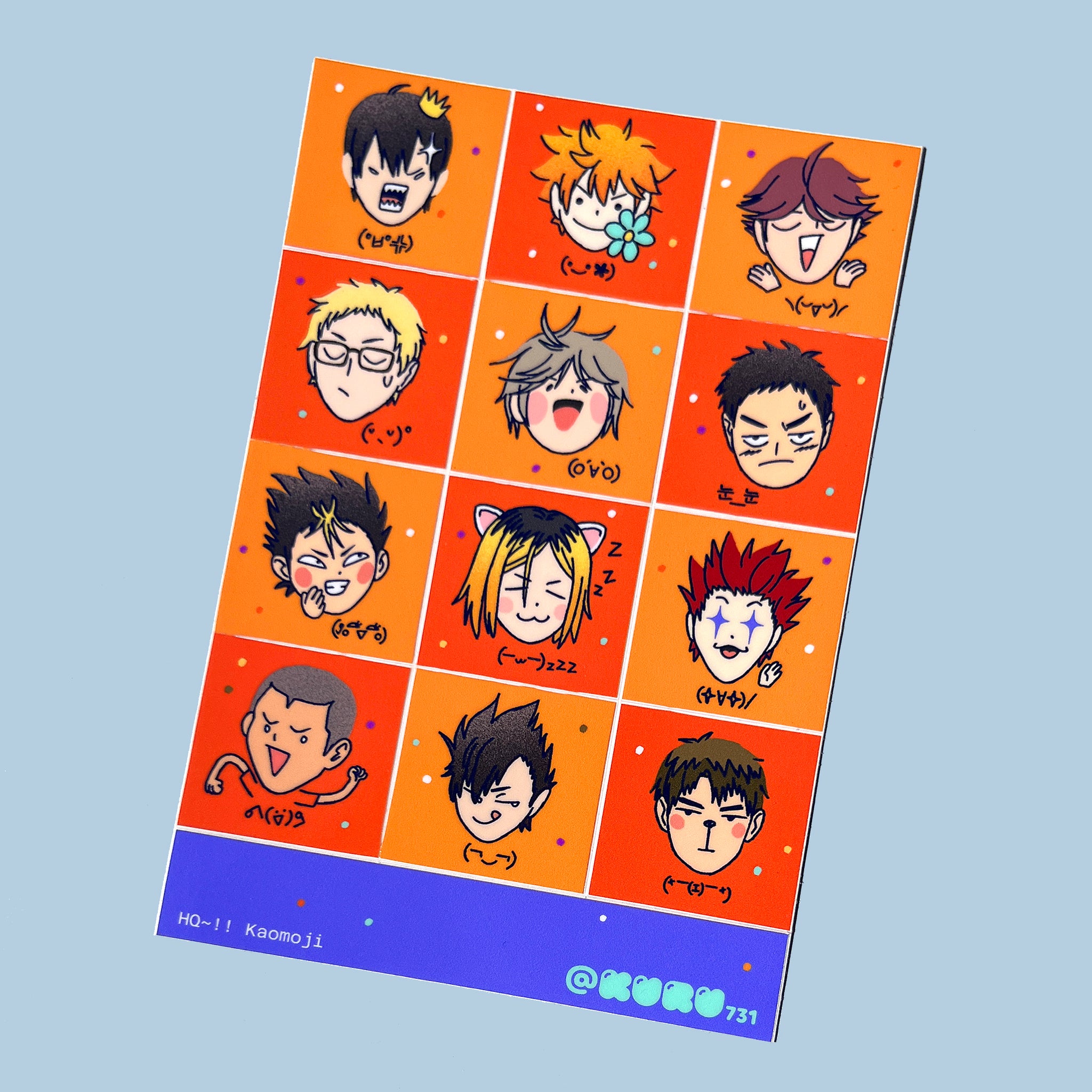 Haikyuu!! Face Emoji Sticker Sheet