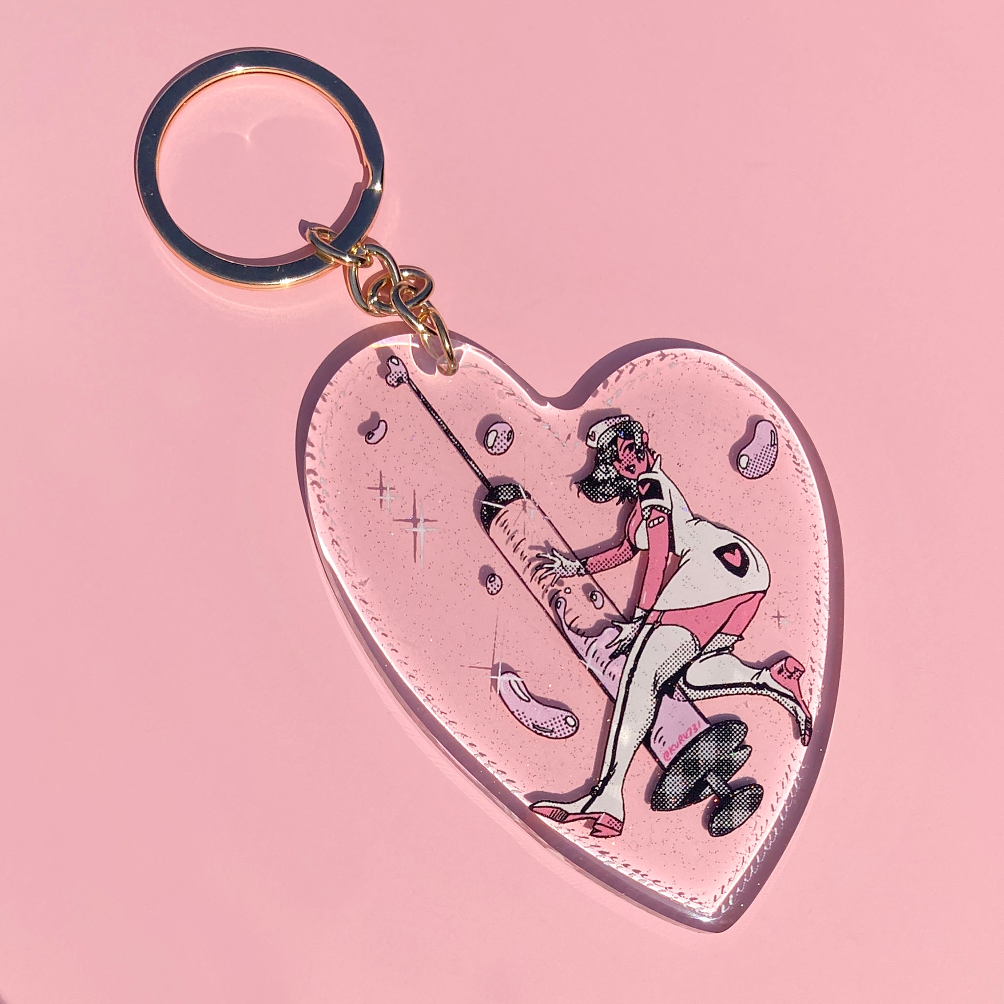 Heart Nurse Acrylic Keychain