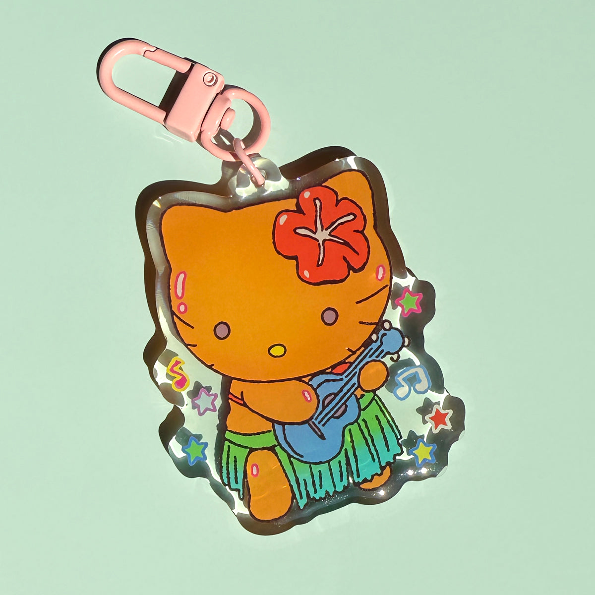 Aloha Kitty Acrylic Keychain
