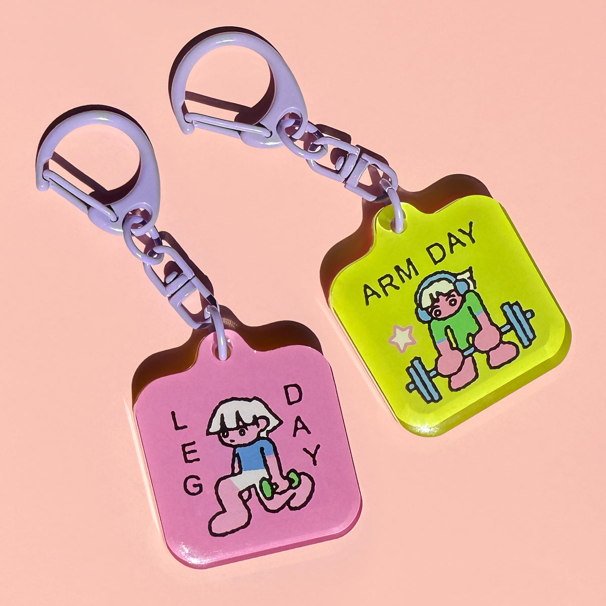 Leg Arm Day Acrylic Keychain