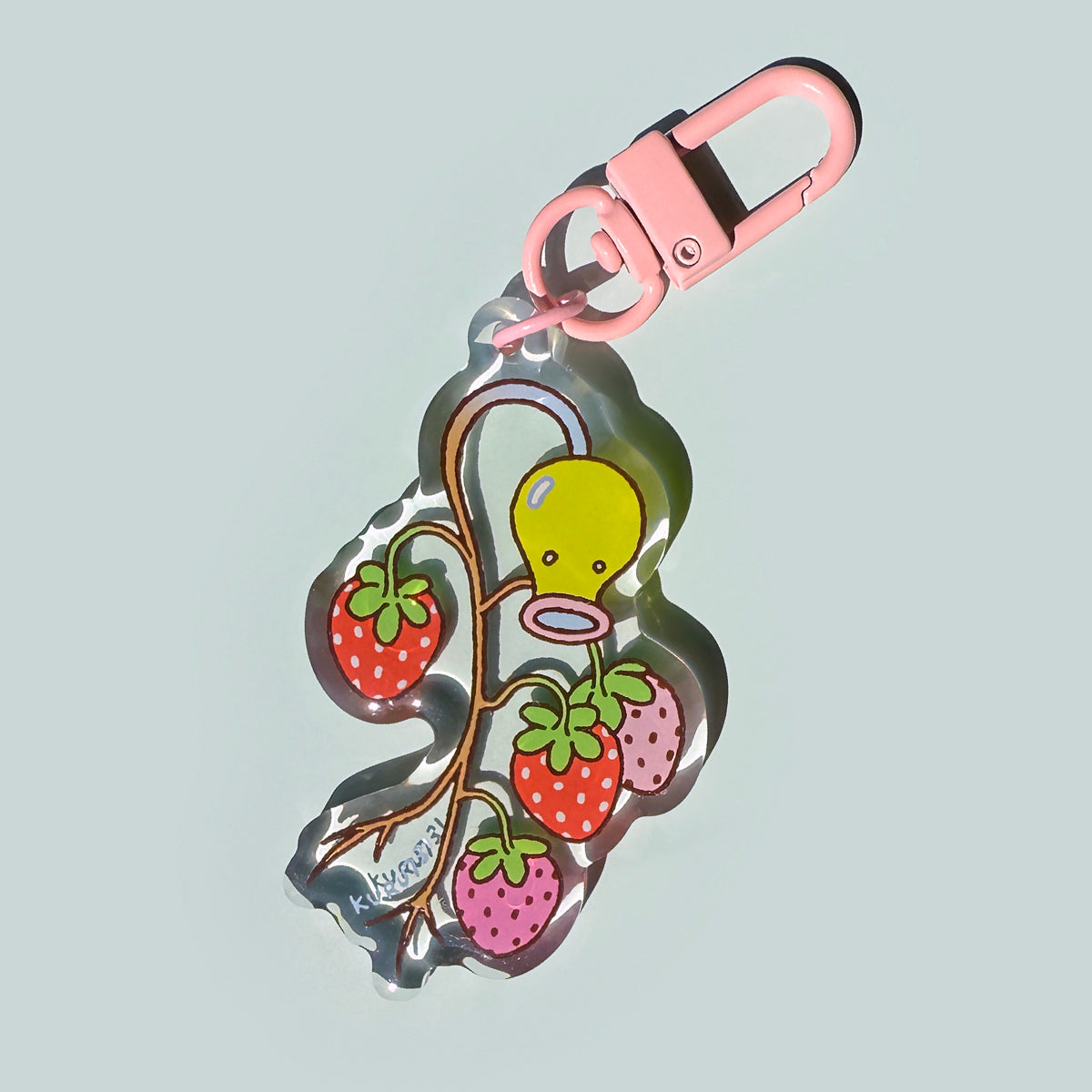 Bellsprout Strawberry Acrylic Keychain