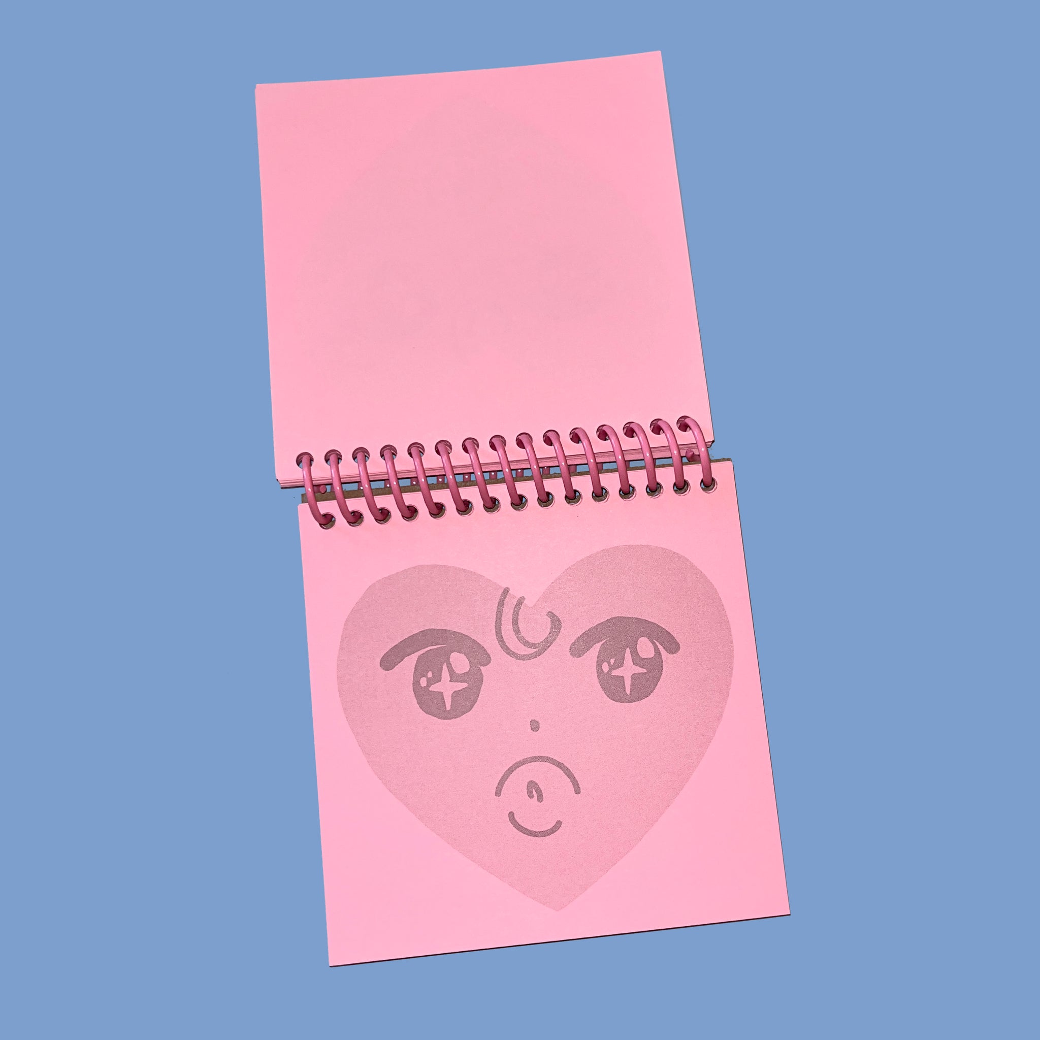 Heart Face Spiral Notepad