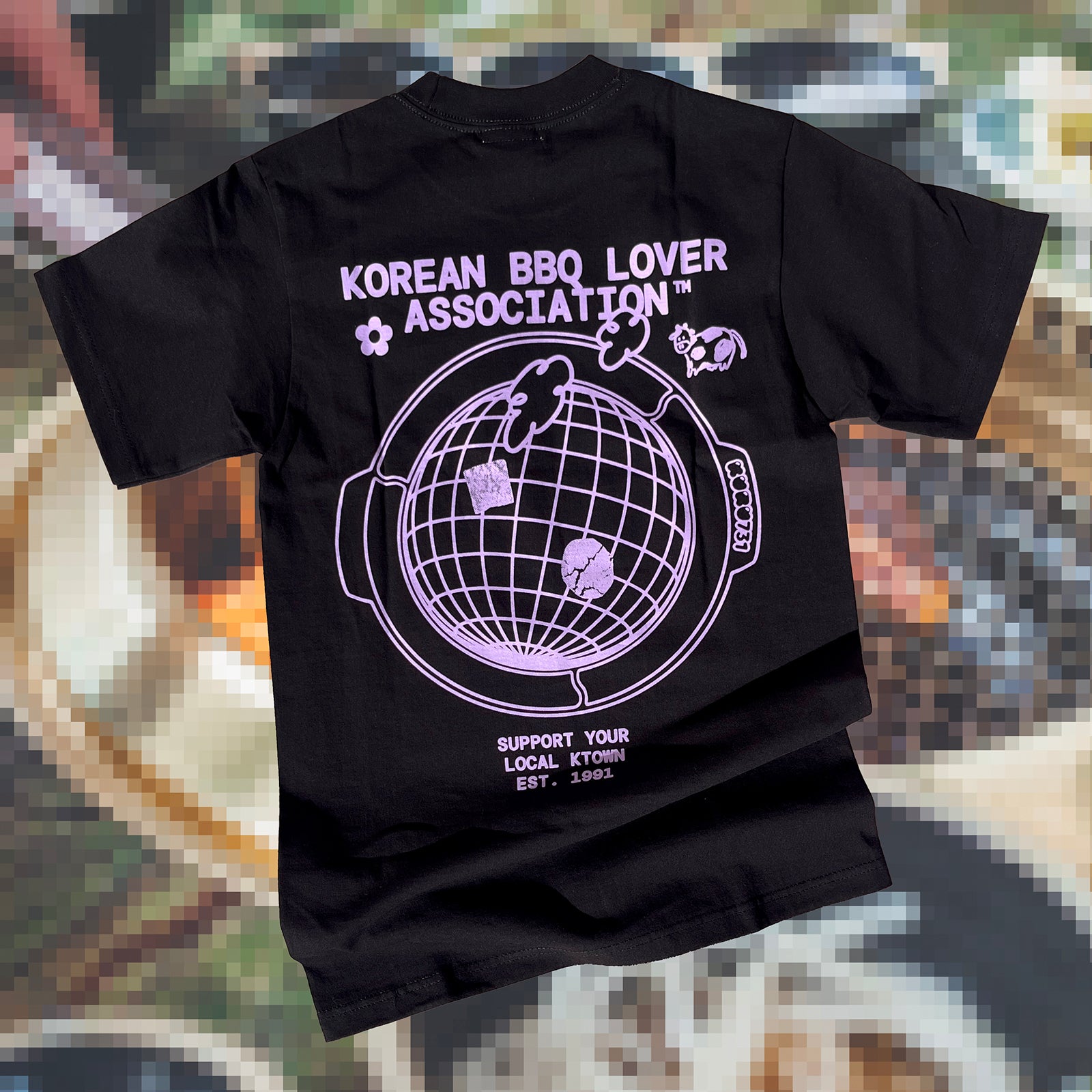 Korean BBQ Lover Association T-Shirt - Black