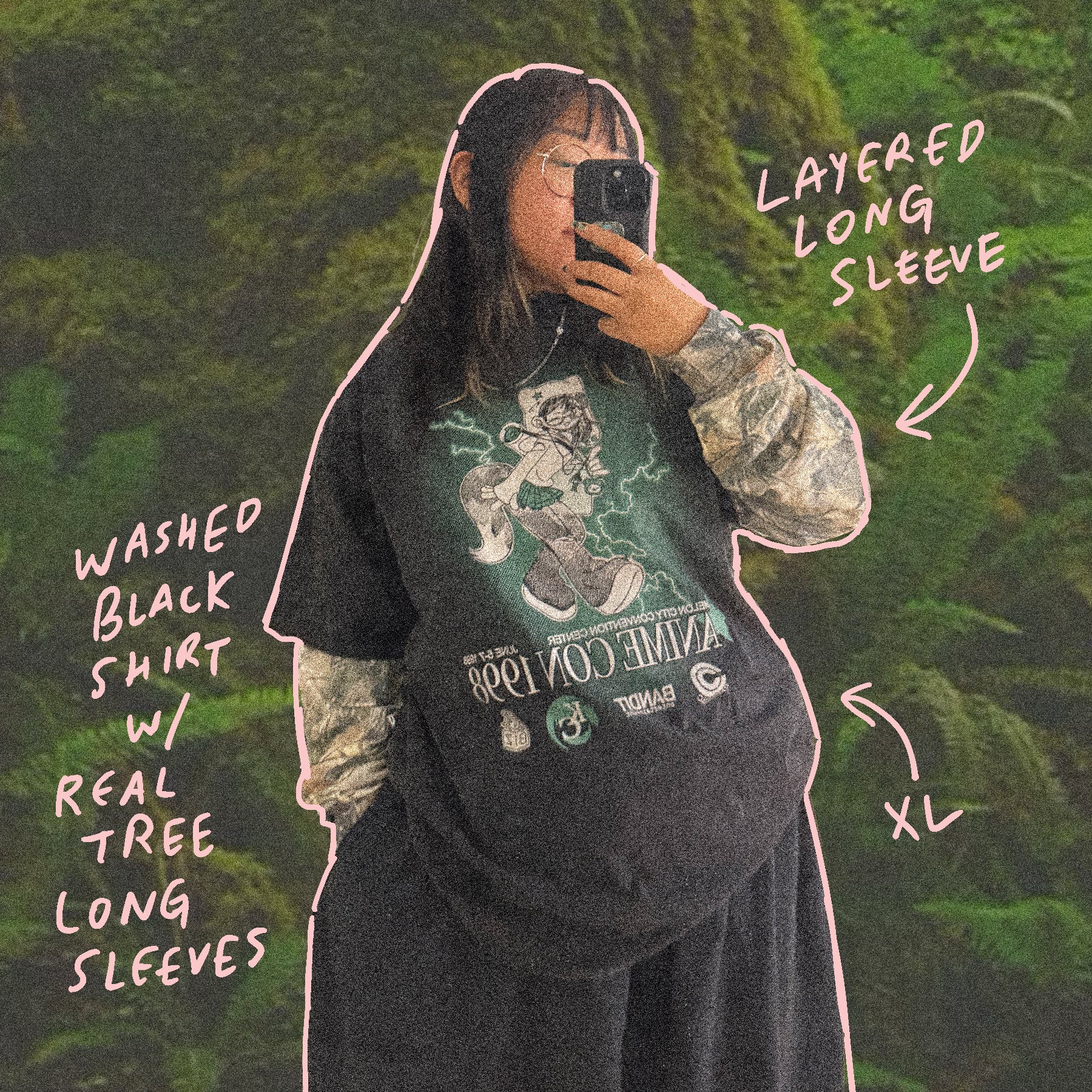 "Vintage" Anime Con Long Sleeve *Version 2*