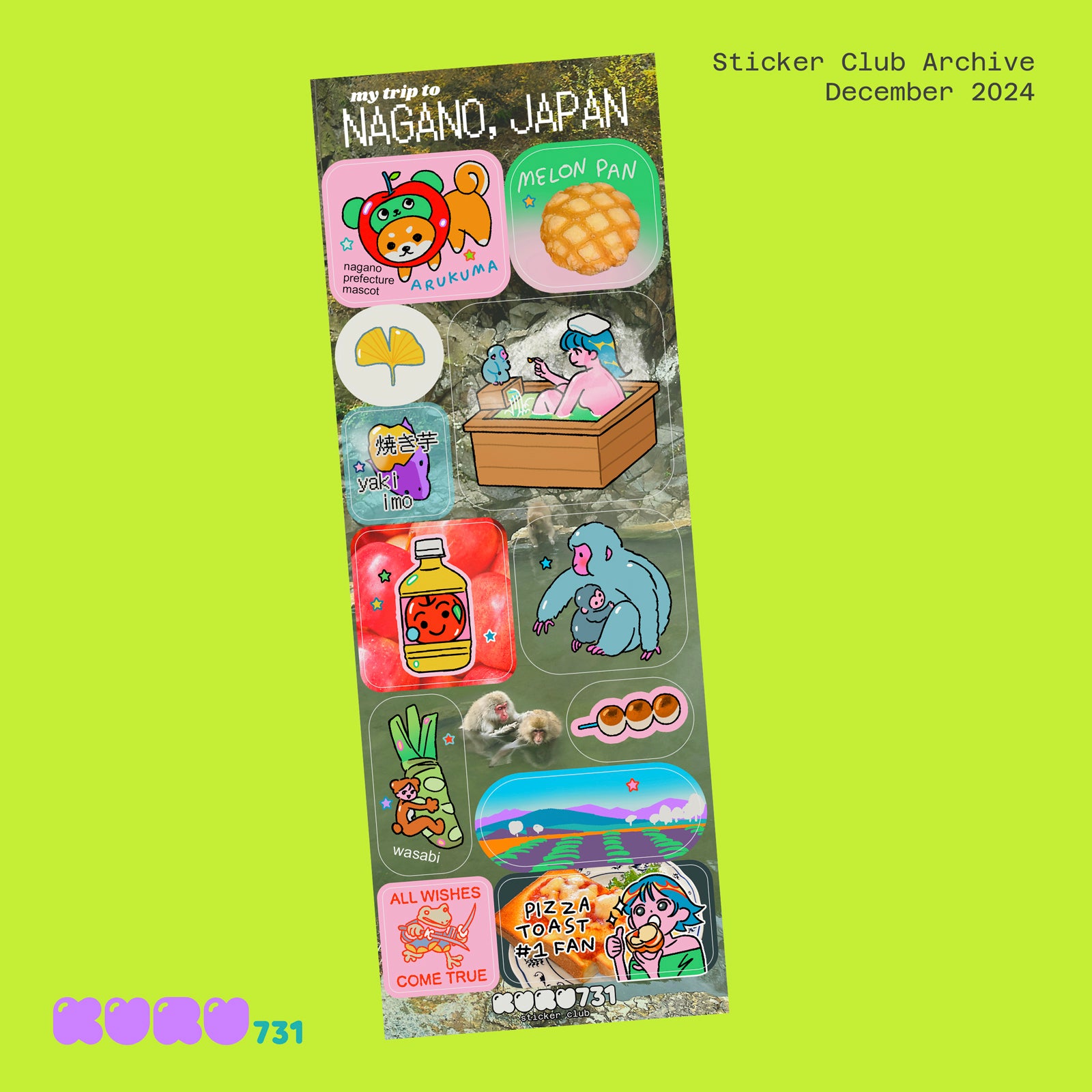 My Trip To Nagano Sticker Sheet