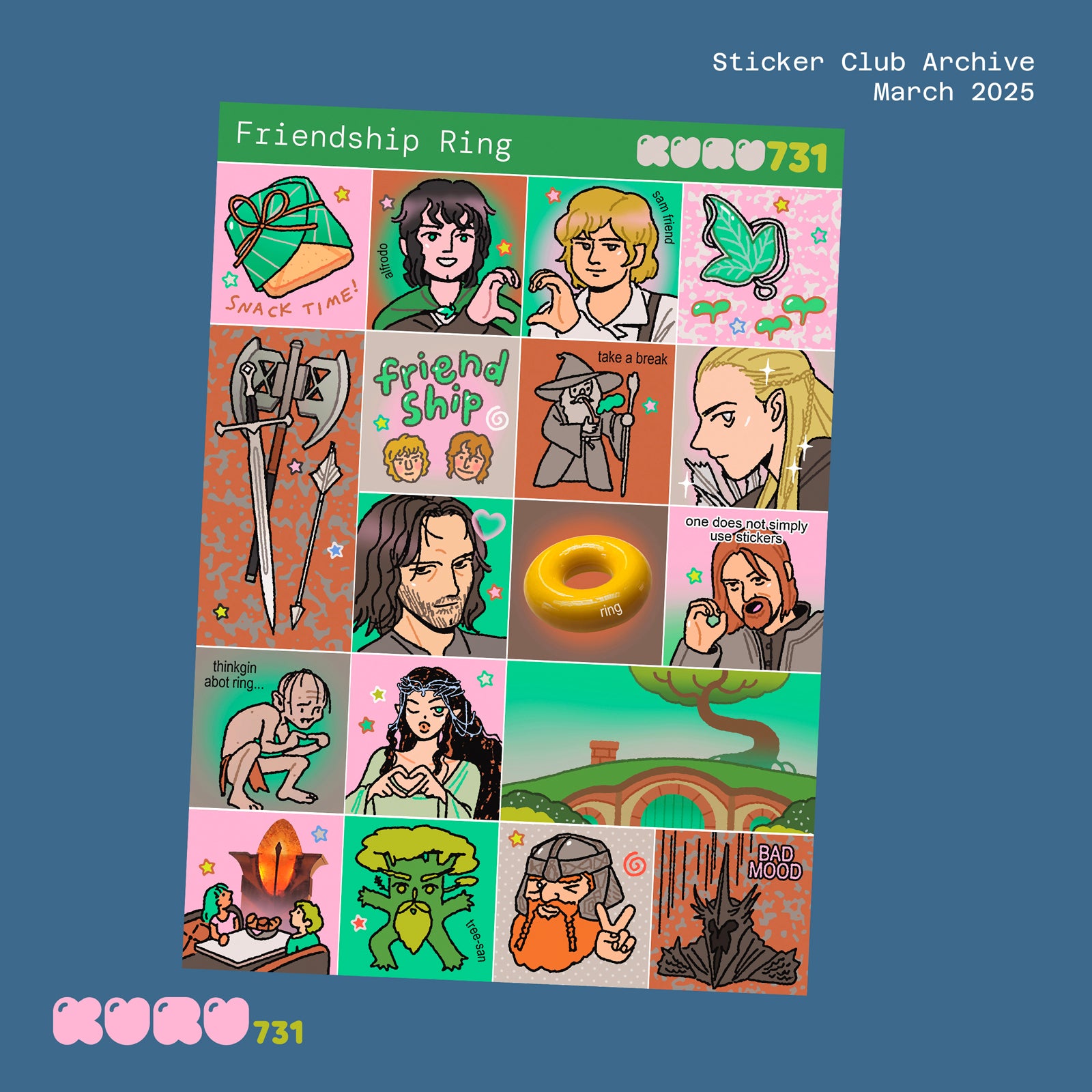 Friendship Ring Sticker Sheet