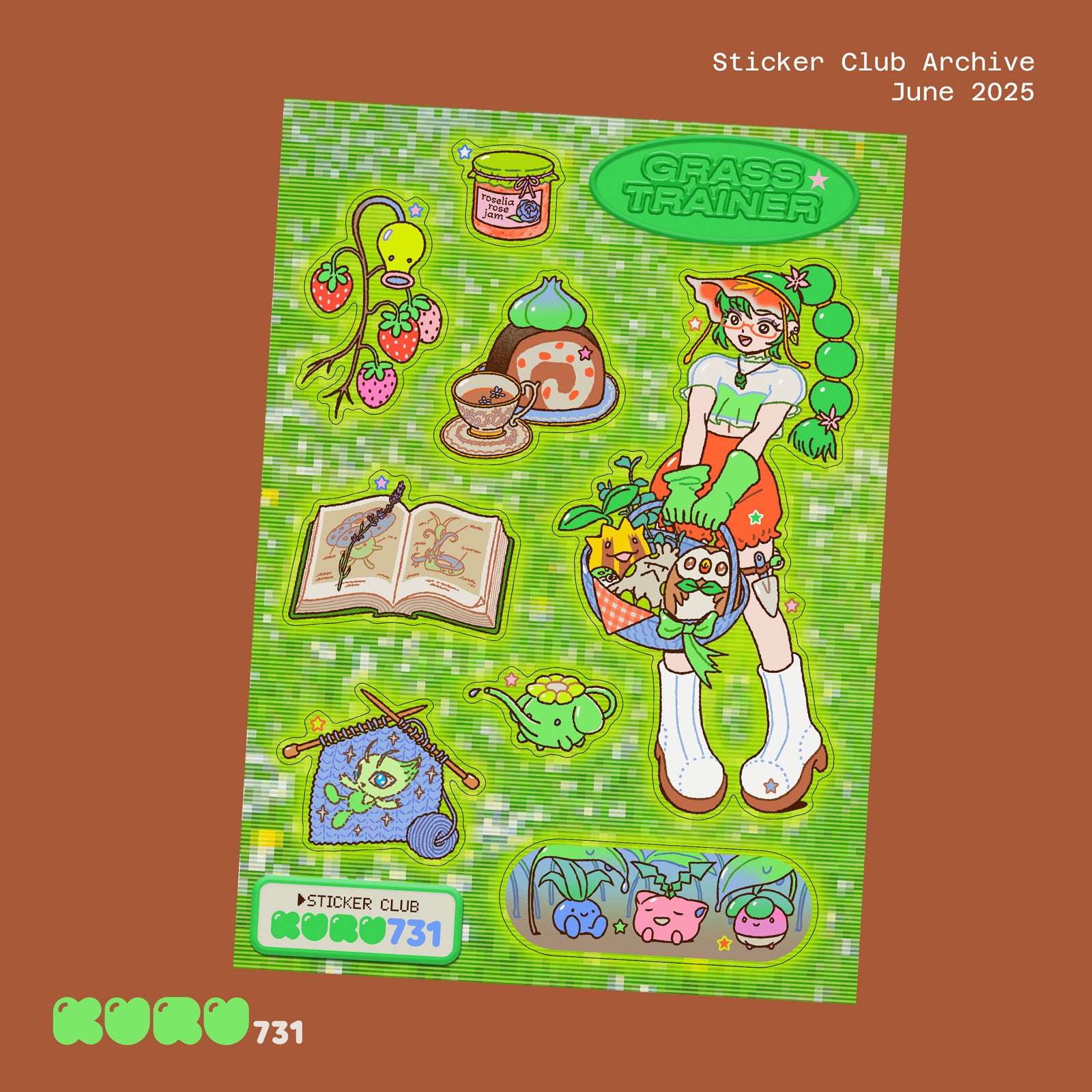 Grass Trainer Sticker Sheet