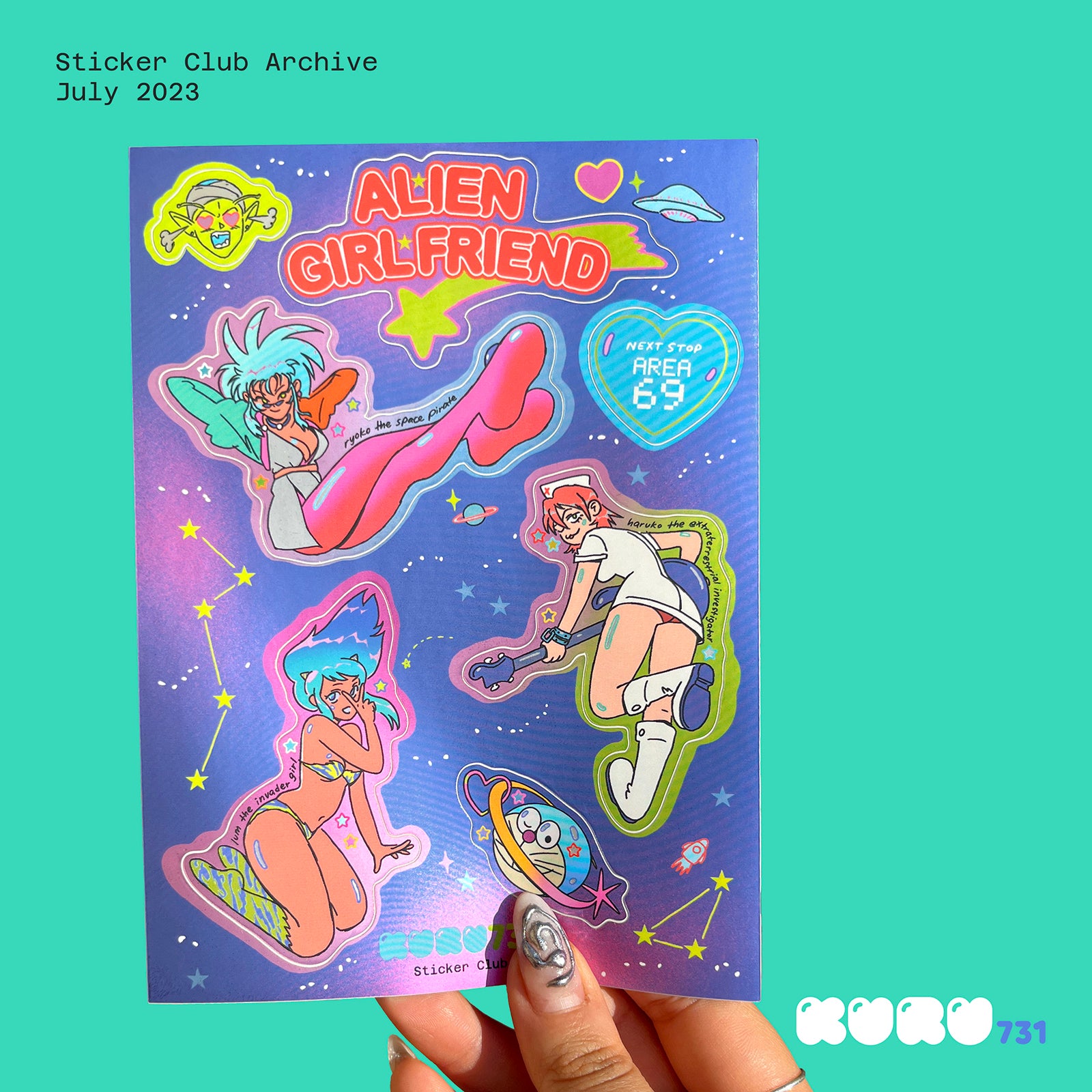 Alien Girlfriend Sticker Sheet