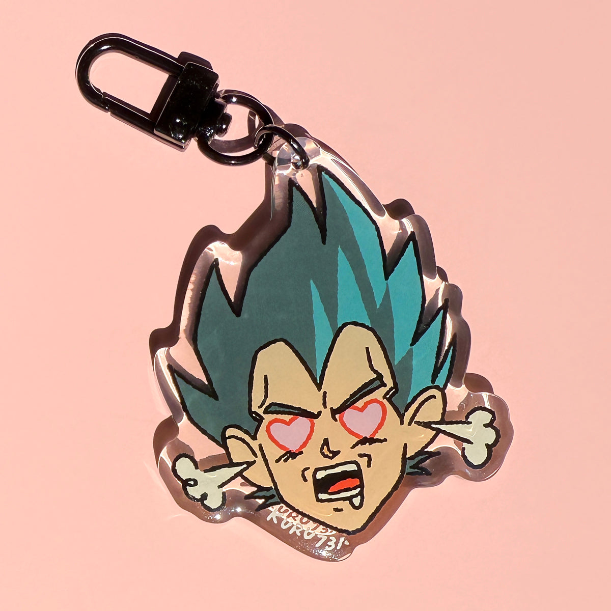 Vegeta Heart Eyes Acrylic Keychain