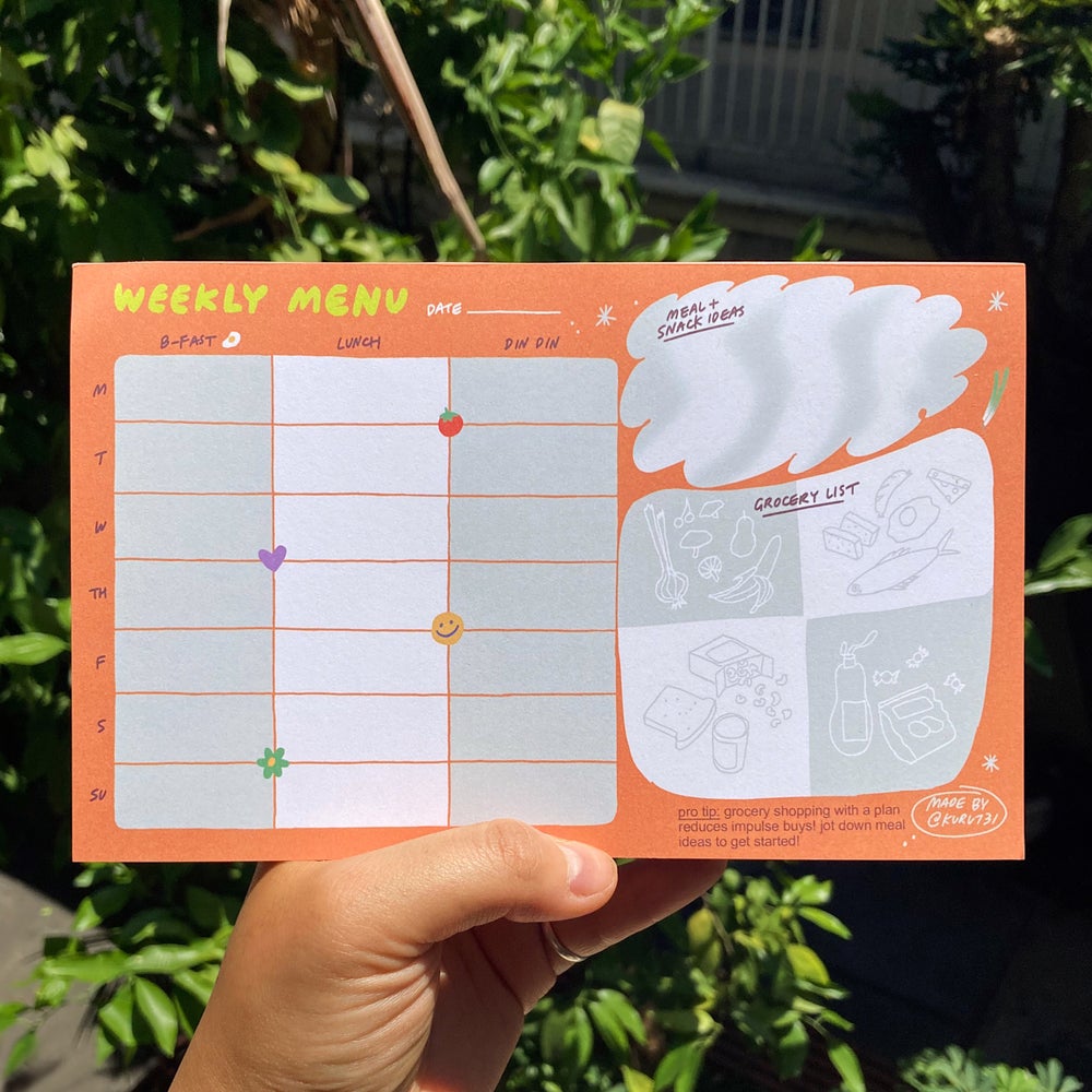 Weekly Menu Meal Prep Planner – kuru731