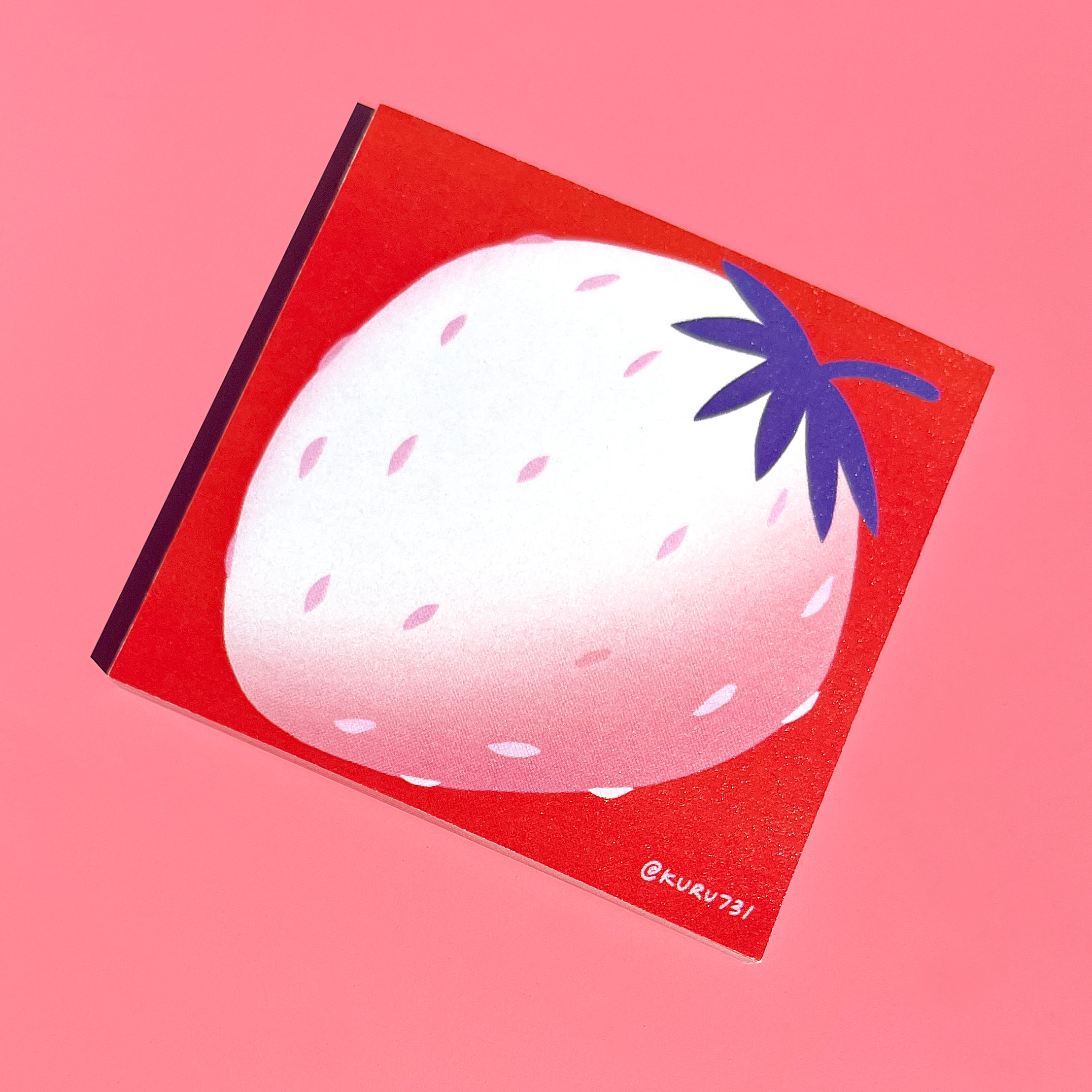 White Strawberry Sticky Notes – kuru731